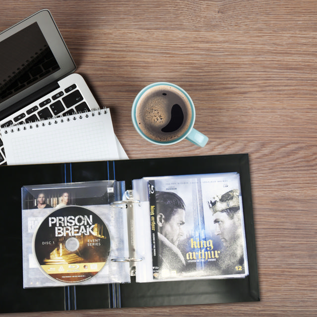 Blu-Ray Paketti, 50 kaksinkertaista Blu-Ray-suojaa huovalla, 2 kansiota