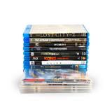 Blu-Ray-paketti, 50 Blu-Ray-kuorta, 2 kansiota.