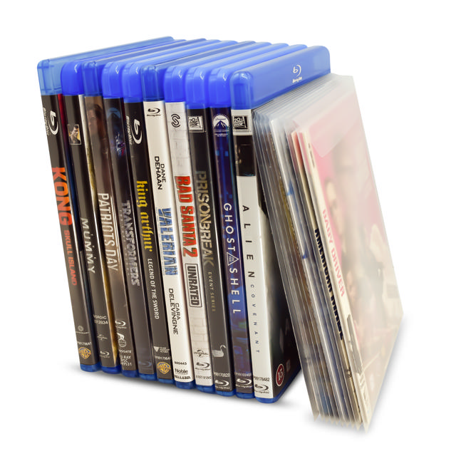 Huovalla varustetut kaksinkertaiset Blu-Ray-kuoret