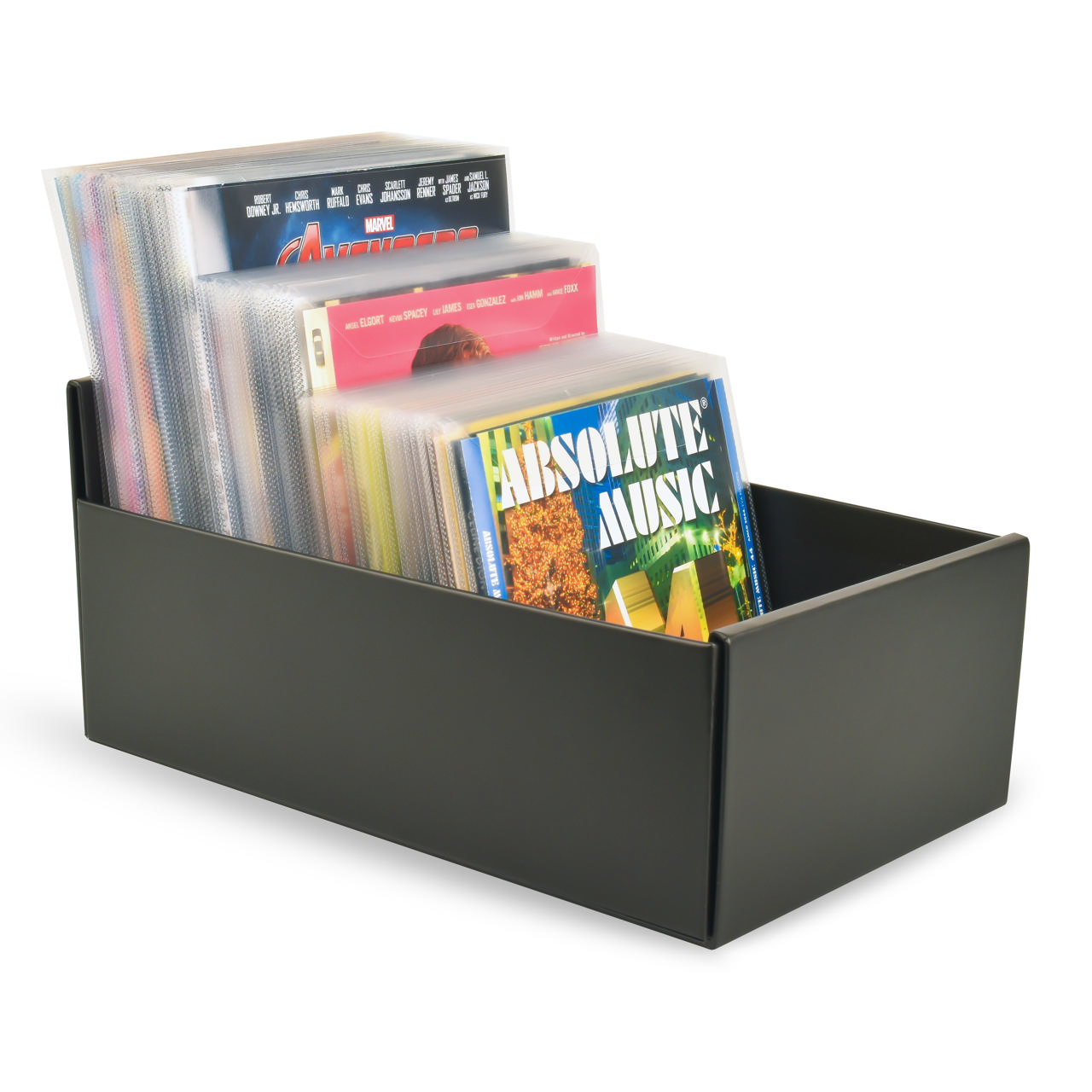 Storage Box for DVD, CD and Blu-Ray Sleeves