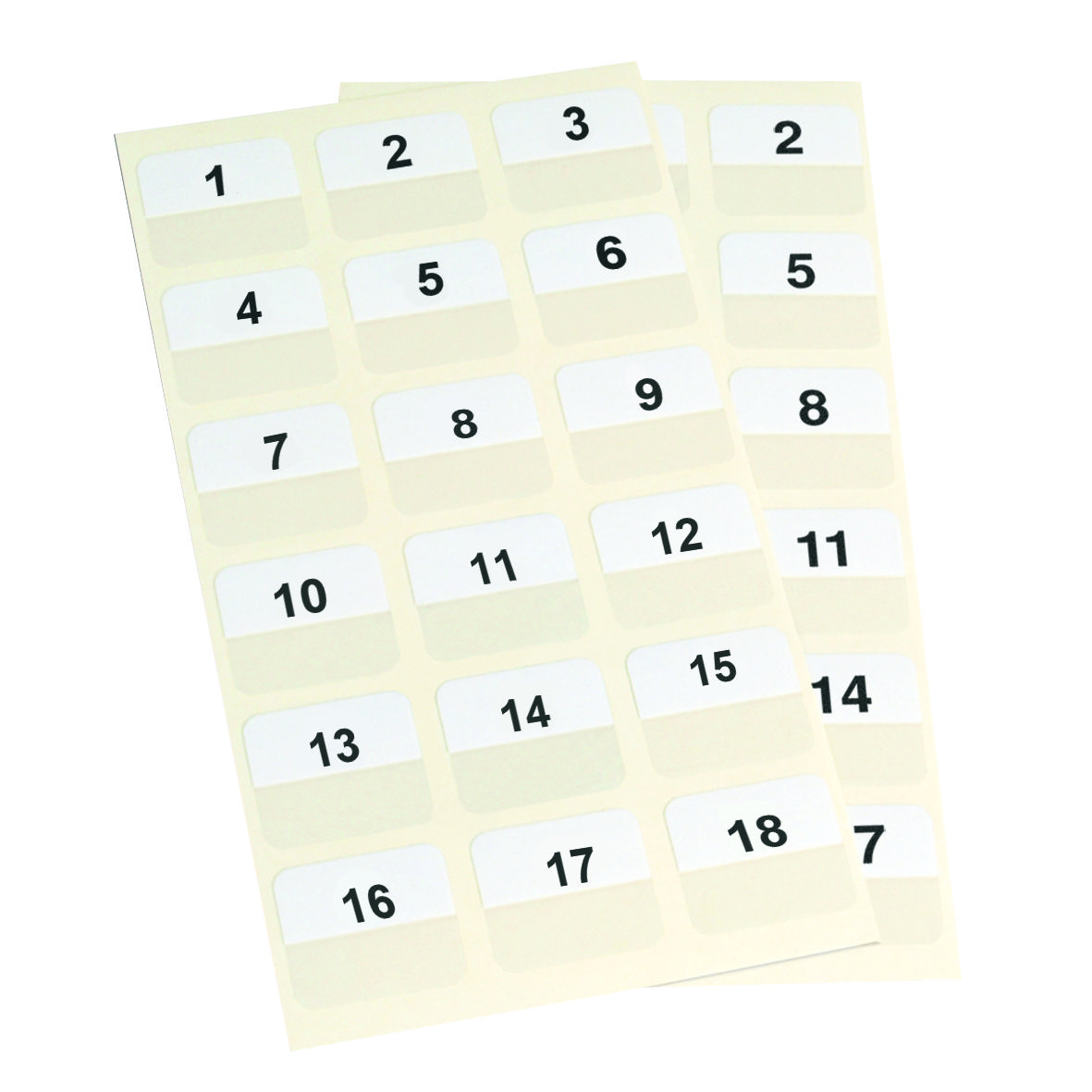 3L Self-adhesive Index Tab, Permanent, 12 x 25 mm, Preprinted 0-31