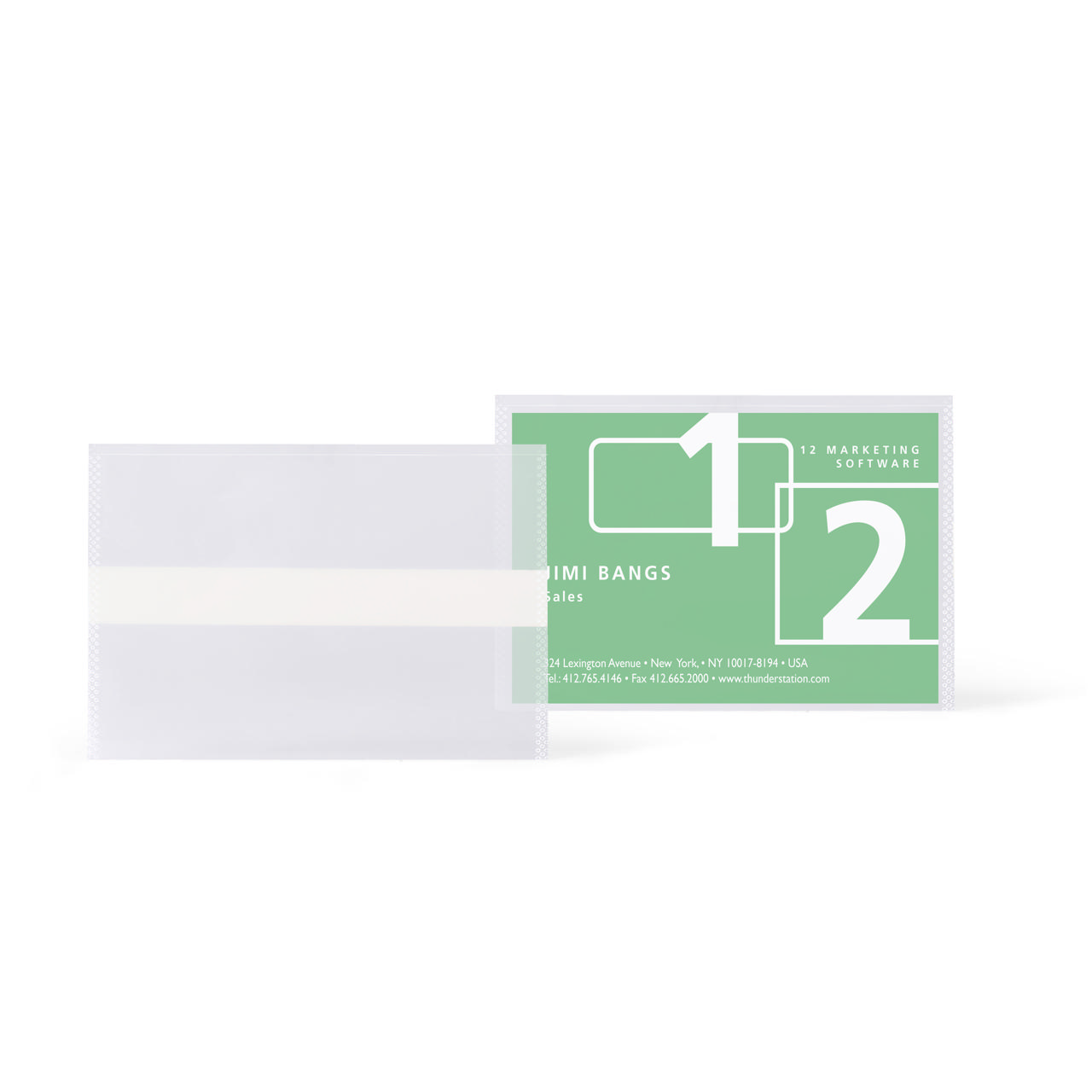 Self-adhesive Biodegradable Business Card Pocket, Permanent, 95 x 60 mm