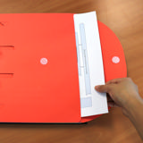 Smartfolder rei'itetty kansio, välilehdellä, A4
