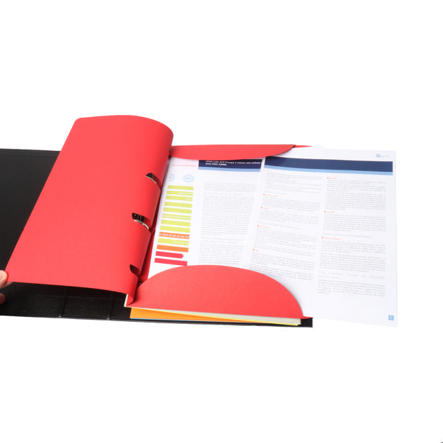Smartfolder rei'itetty kansio, välilehdellä, A4