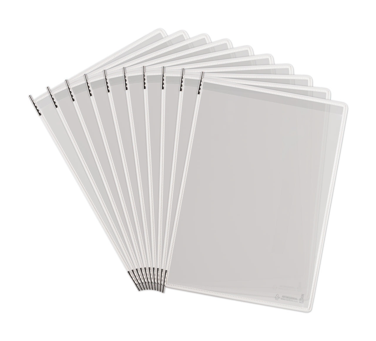 Tarifold antimikrobinen ruostumaton teräs kääntyvä tasku, A4, pystysuora