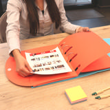 Smartfolder rei'itetty kansio, välilehdellä, A4