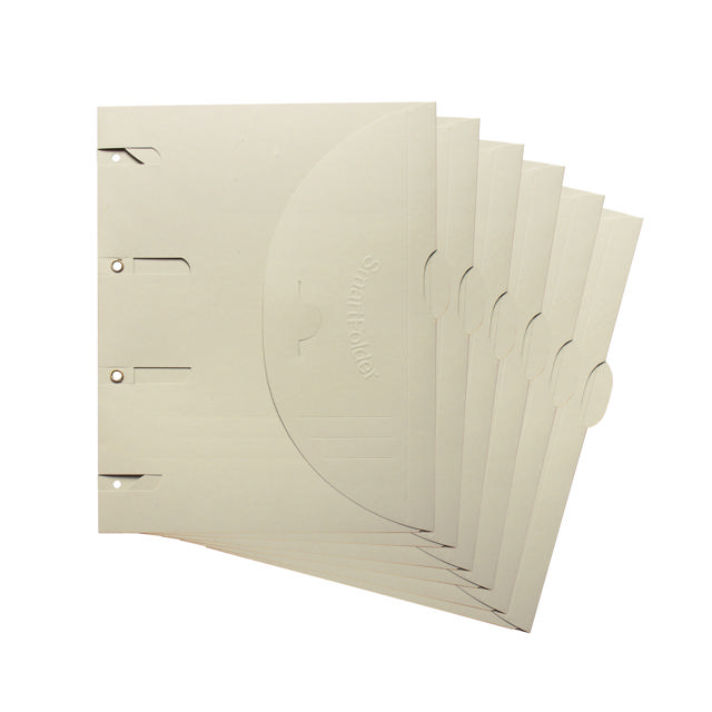 Smartfolder rei'itetty kansio, välilehdellä, A4