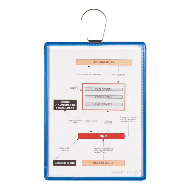 Tarifold-taskut koukulla, A5, pystysuora