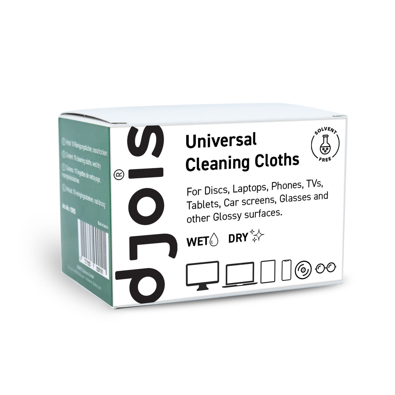 Universal Premium Cleaning Cloths for Discs & Screens - Wet+Dry