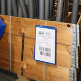 Roikkuva vahvistettu logistiikan henkilökorttitasku, A4, pystysuora, sivusta täytettävä