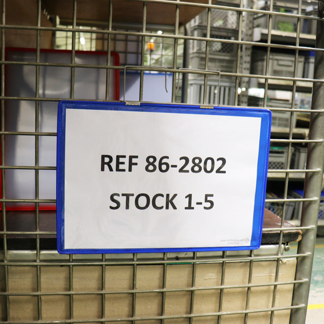 Roikkuva vahvistettu logistiikan henkilökorttitasku, A4, vaaka, sivusta täytettävä