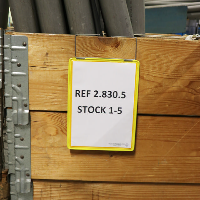 Roikkuva vahvistettu logistiikan henkilökorttitasku, A5, pystysuora, sivusta ladattava