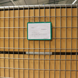 Roikkuva vahvistettu logistiikan henkilökorttitasku, A5, vaaka, sivusta täytettävä
