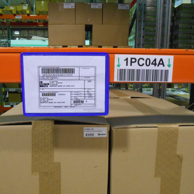Magneettivahvistettu logistiikan tunnistetasku, A5, vaaka, sivulataus