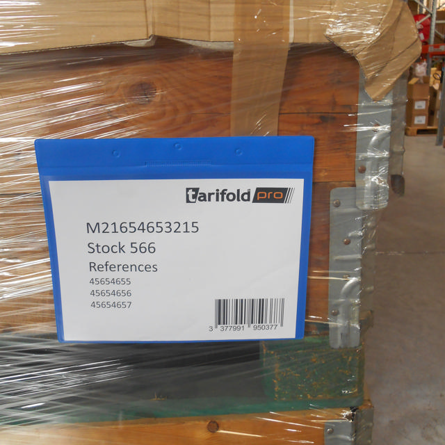 Itsekiinnittyvä logistiikan tunnistetasku, pysyvä, A5, vaaka-asento