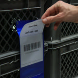 Ripustettava logistinen henkilökorttitasku läpällä, A6