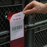 Ripustettava logistinen ID-tasku läpällä, A6