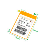 Magneettinen logistiikkatasku, neodyymeillä ja läpällä, A4, pystysuora
