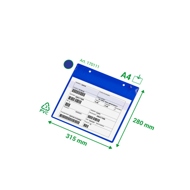 Magneettinen logistiikkatasku, jossa neodyymit ja läppä, A4, vaaka