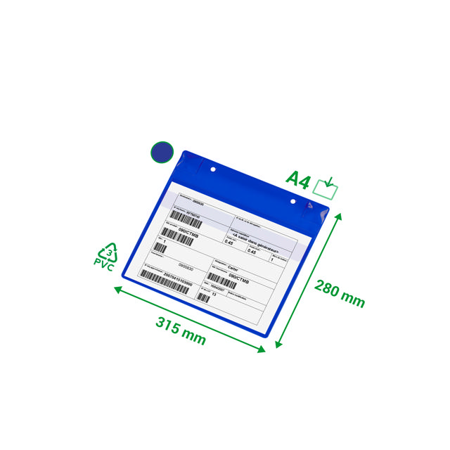 Magneettinen logistiikkatasku, jossa neodyymit ja läppä, A4, vaaka