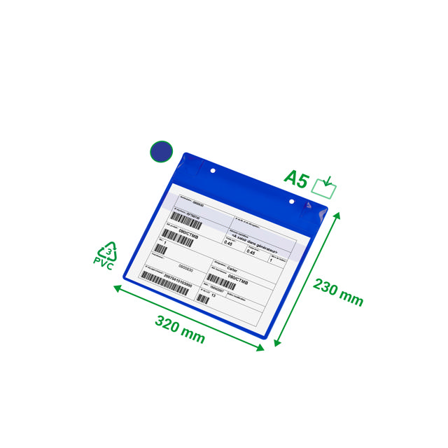 Magneettinen logistiikkatasku, jossa neodyymit ja läppä, A5, vaaka