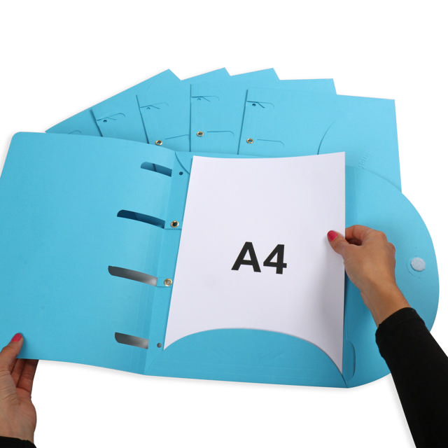 Smartfolder rei'itetty kansio, välilehdellä, A4