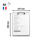 Leikepöytä, läppä, alumiini, A4, pysty