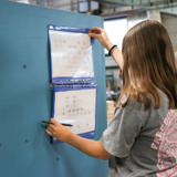 Magneettinen 4-renkaan näyttötuki, alumiini, A4