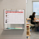 Magneettinen 4-renkainen näyttökansio reunuksella, alumiini, A4, vaaka-asento