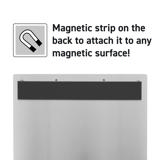 4-renkainen näyttökansio, magneettikiinnityksellä, alumiini, A4, vaakasuora