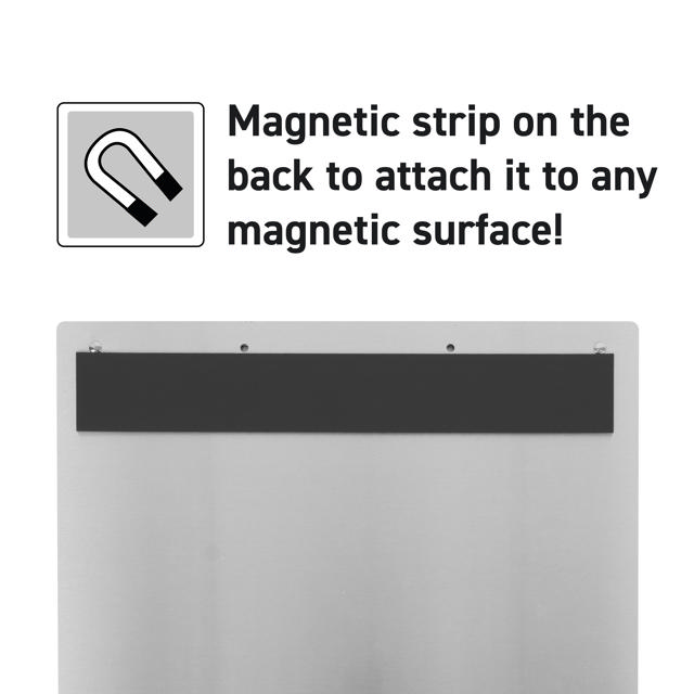 4-renkainen näyttökansio, magneettikiinnityksellä, alumiini, A4, vaakasuora