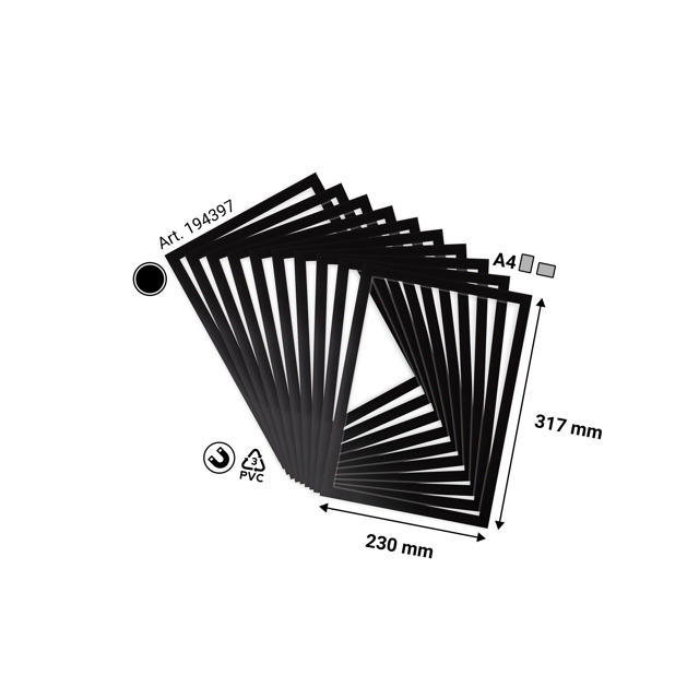 Magneto Pro magneettinen avoin näyttökehys, A4