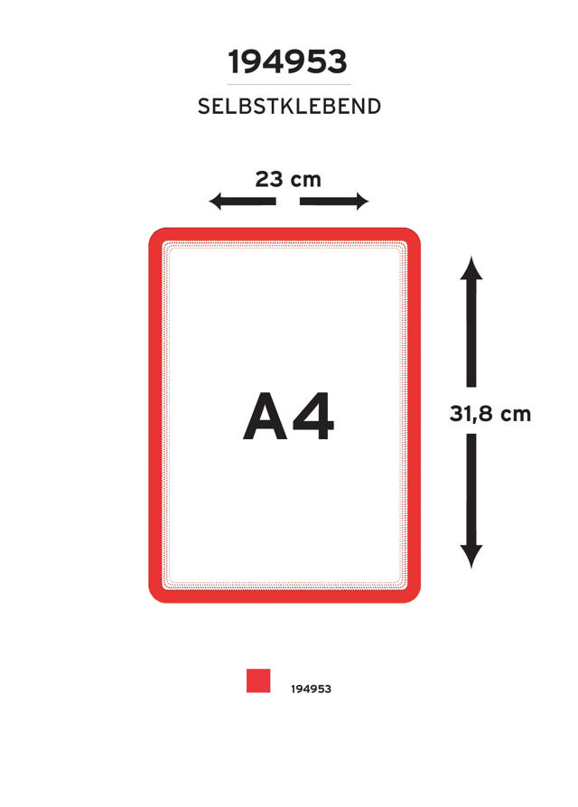 Magneettinen itseliimautuva kehysnäyttötasku, siirrettävä, A4