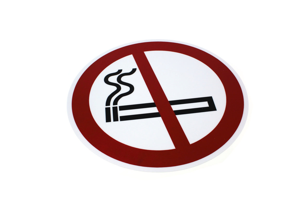 Self-adhesive safety pictogram, No smoking