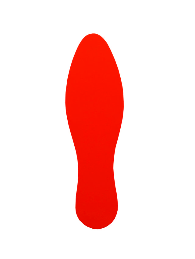 Itsekiinnittyvä lattiamerkintäsymboli, jalanjälki