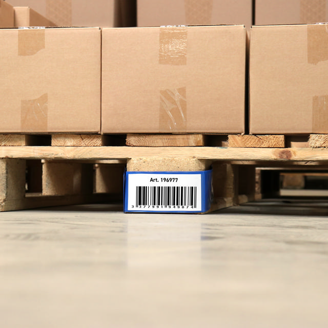 Palletin jalka logistiikka ID-holkki, keskilohko