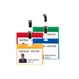 Vierailijakorttisarja, PVC, klipseillä ja korteilla, vaakasuora