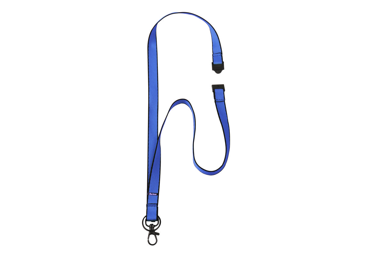 Flat Textile Lanyard, with Swivel Hook and Key Ring