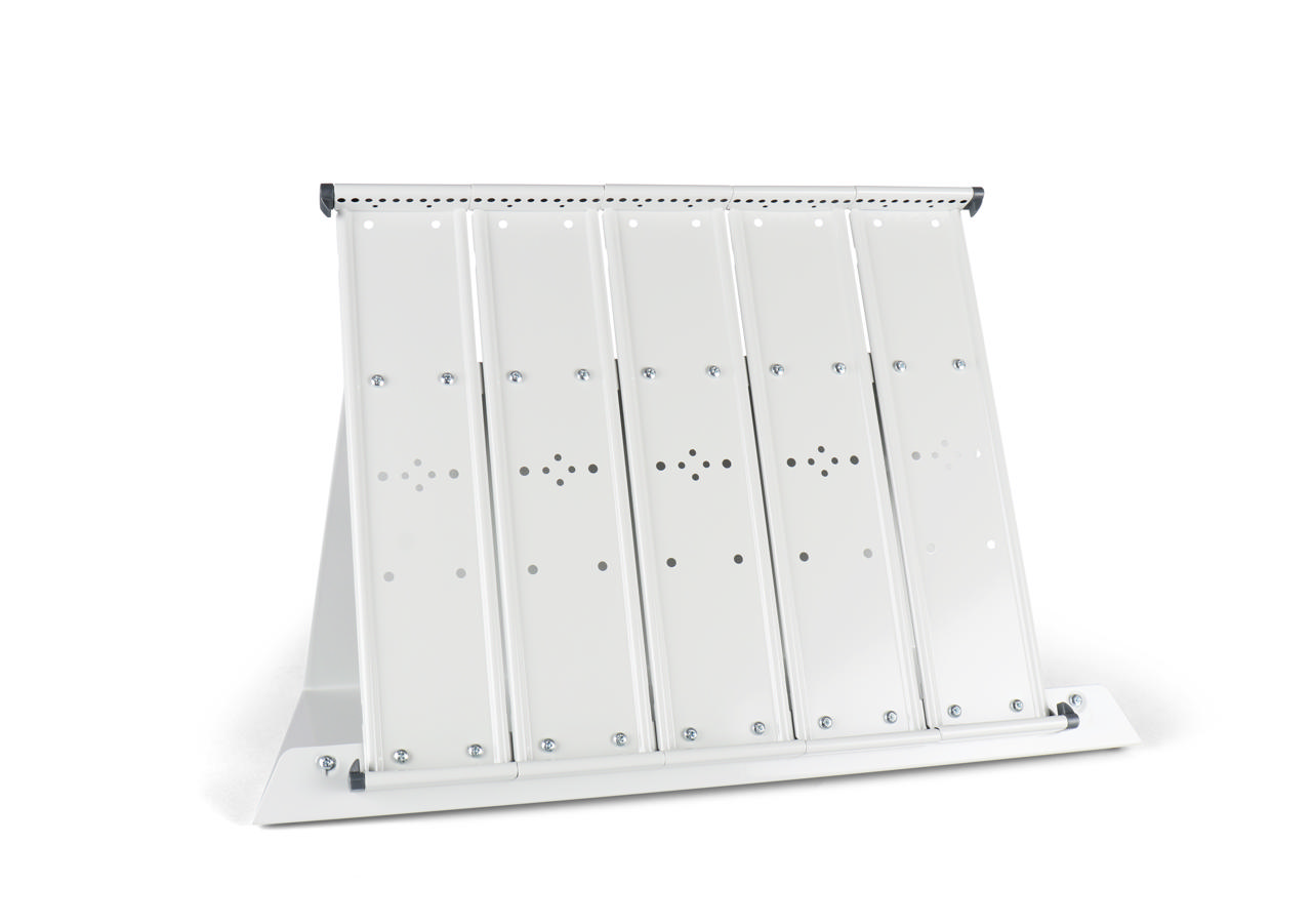 Mounted Empty Tarifold Metal Desk Display Unit, A4, with Side Stops, for 50 Pockets