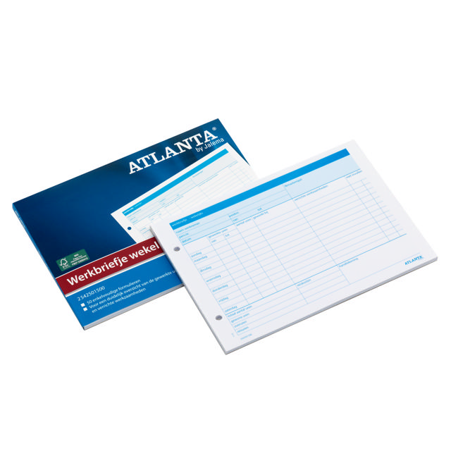 Atlanta Work Form Block, Viikoittain, A5, NL Teksti, FSC®