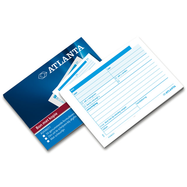 Atlanta Acquittance Block, Itsekopioituva, A6, NL Teksti, FSC®