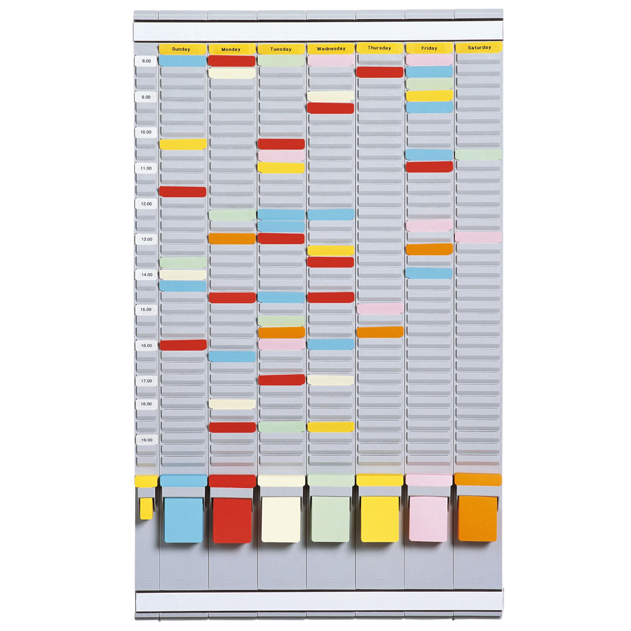 Weekly T-Card Planning Set, Format 2, 35 Slots, 785 x 475 mm