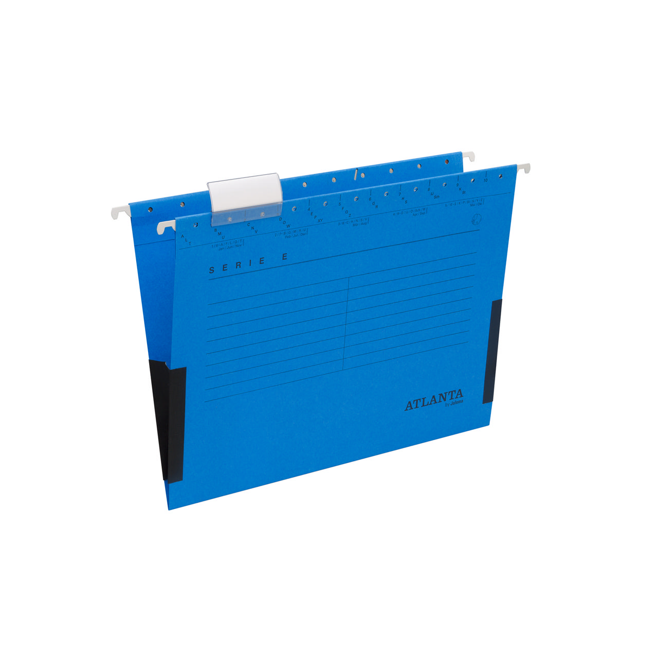 Serie-E ripustuskansio, A4, V-pohja sivukiiloilla, 100 % kierrätettyä pahvia