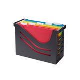 Re-Solution Office Box, jossa on 5 A4 Euroflex-riippukansiota, 100 % kierrätetty, Sininen Enkeli