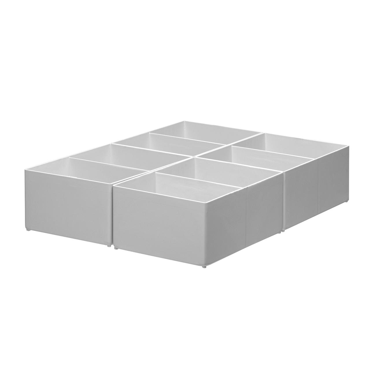 Insert Boxes, High, 4 Boxes per Drawer, 2 Compartments per box