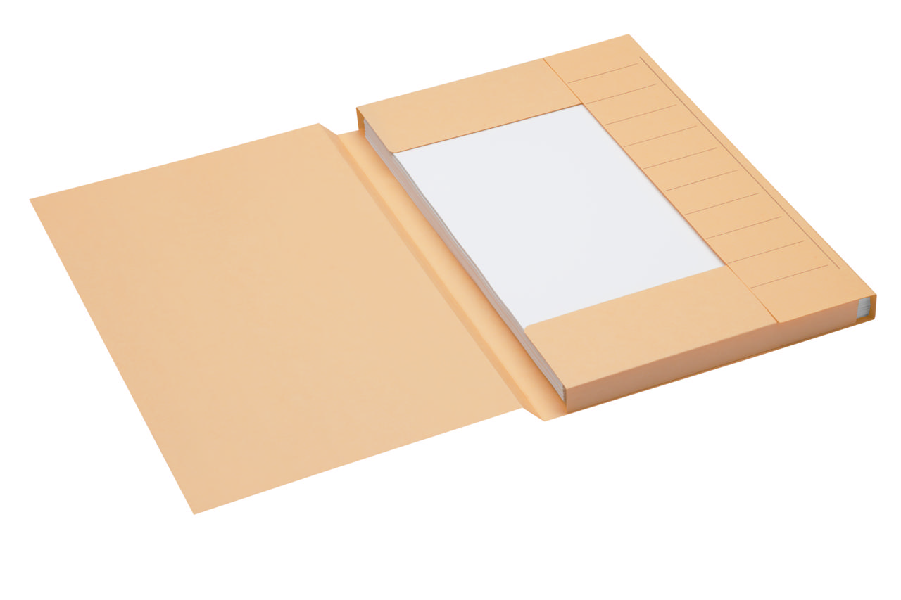 Secolor 3-Flap Document Folder, Folio, 100% Recycled Cardboard, FSC®