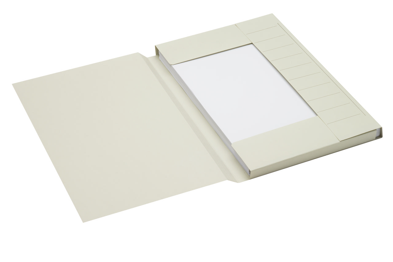 Secolor 3-Flap Document Folder, Folio, 100% Recycled Cardboard, FSC®