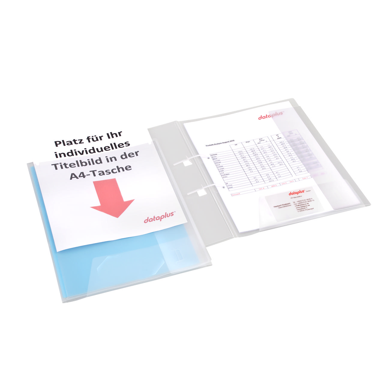 Customisable Presentation Folder with Stripbinder and Flaps, A4