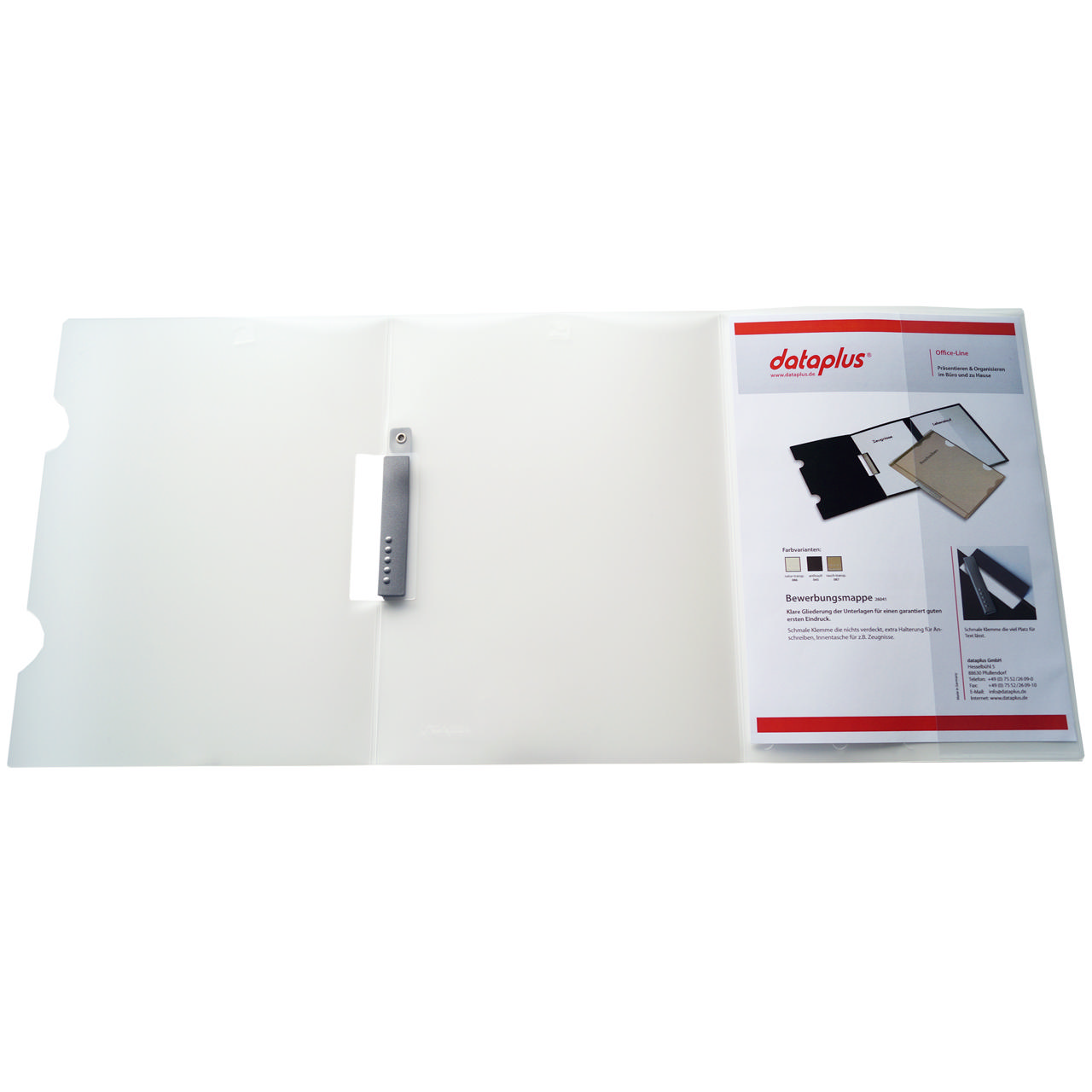 Customisable Report File Folder, with Clamp and Inner Pocket, A4