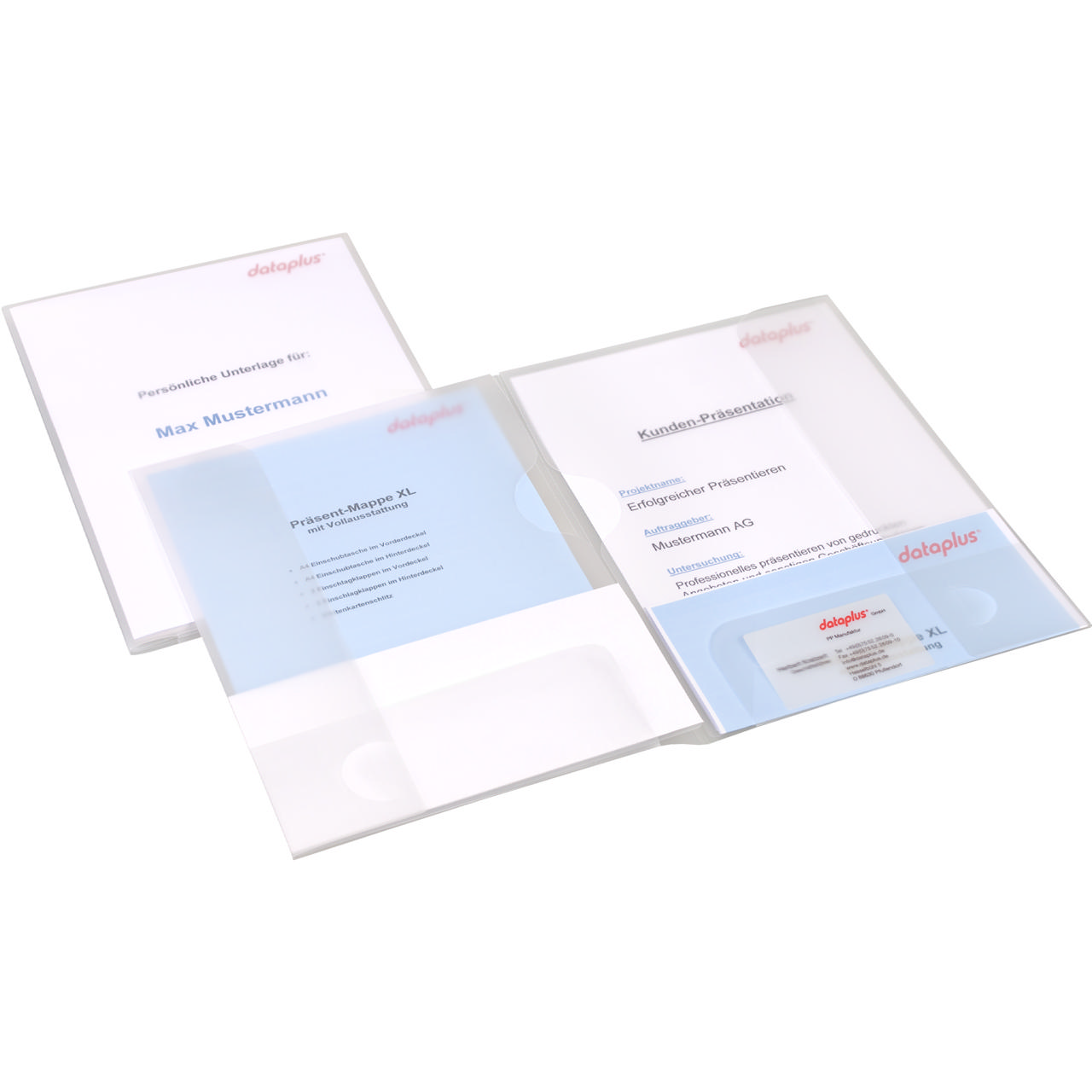 Customisable 2-Pocket Presentation Folder, with Fold-out Flaps, A4